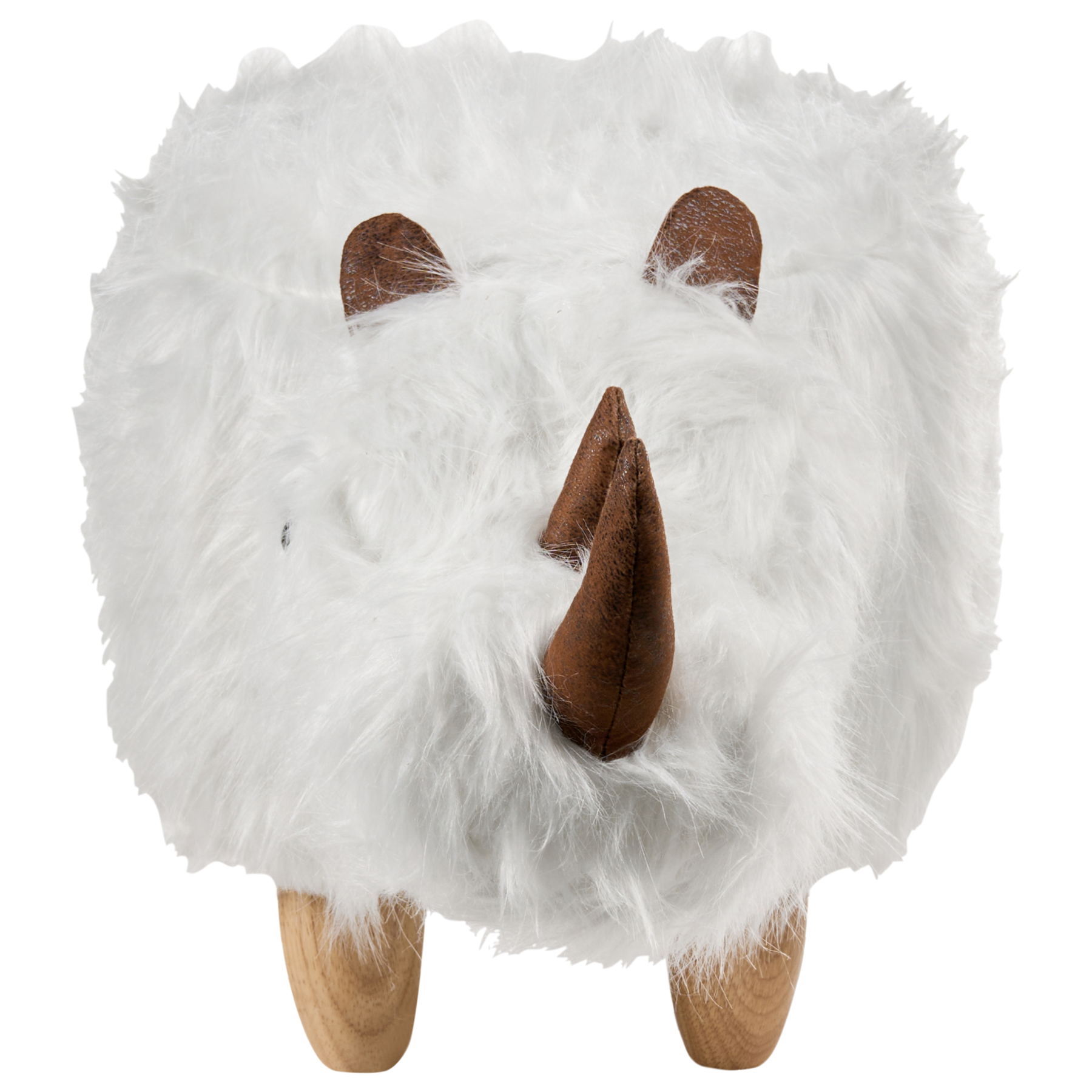 Beliani - WOOLLY - Dierenpoef - Wit  - Nepbont