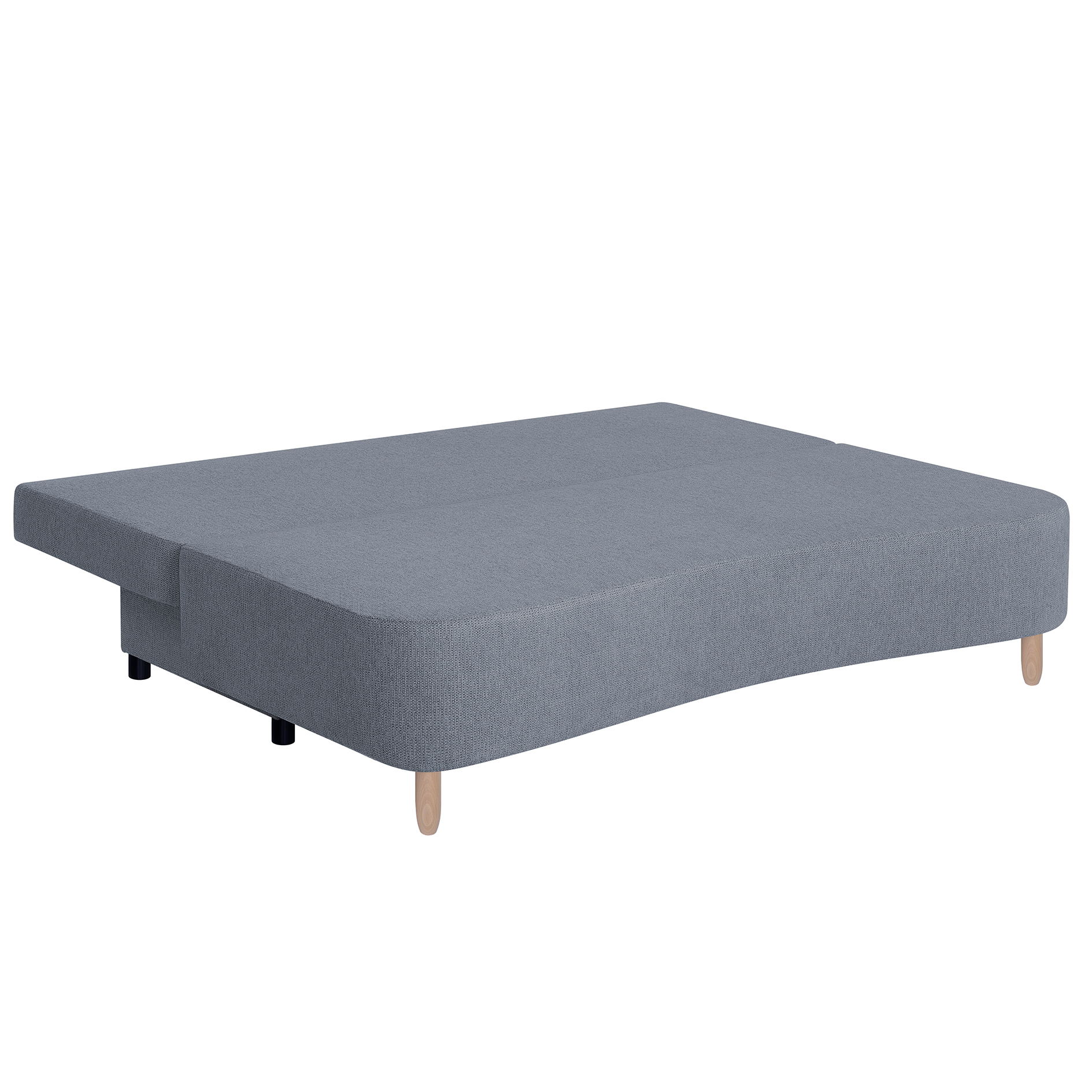 Schlafsofa - grau - Federkern - Staukasten