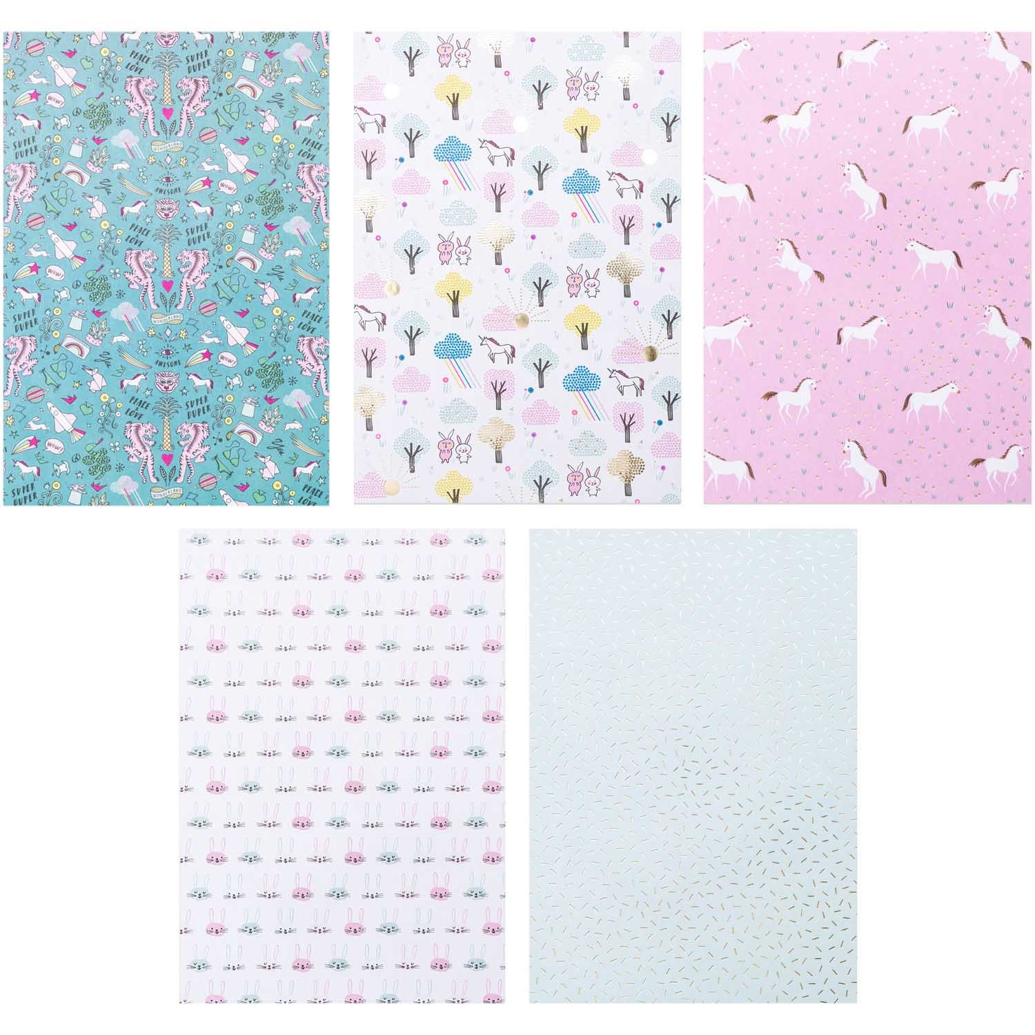 Motivpapier-Block WONDERLAND 15 Blatt in bunt