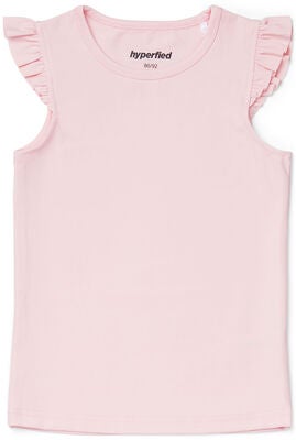 Hyperfied Frill Tank Top, Chalk Pink