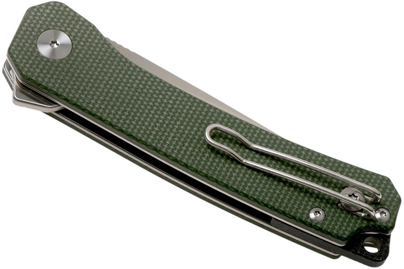 QSP Knife Osprey QS139-C Green Micarta, Satin, zakmes