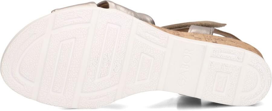 Gabor 761 Sandalen Met Sleehak Dames Zilverkleurig