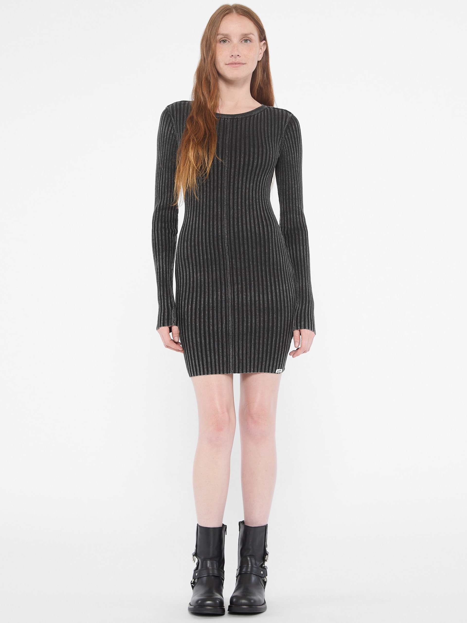 Vestido curto com barra desfiada da GUESS Originals