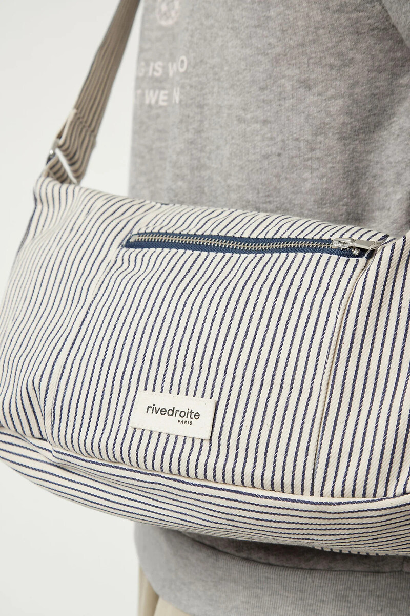RIVDROITE<br>Bolsa transversal de lona estampada MINI CHARLOT