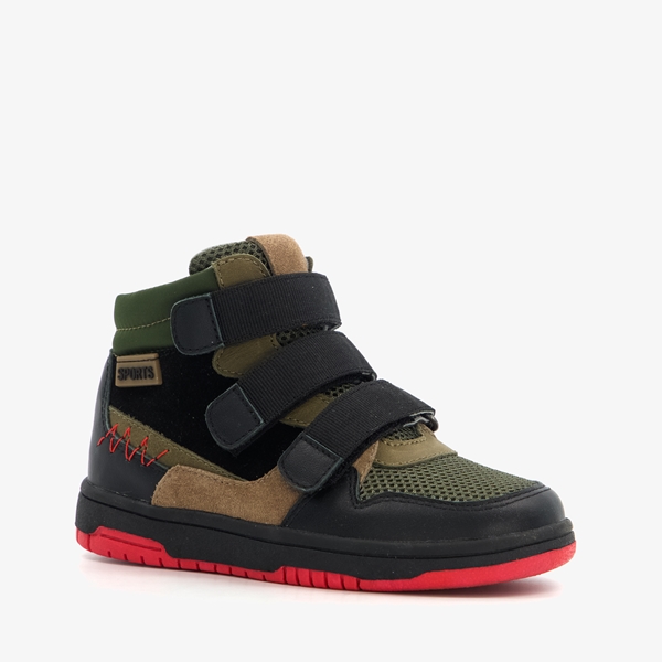 TwoDay hoge leren jongens sneakers groen