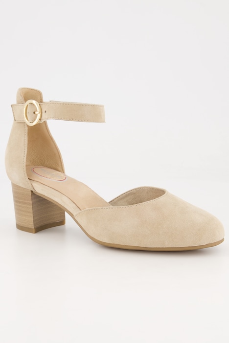 Tamaris Comfort Leder-Pumps, Klettriegel, Komfortweite
