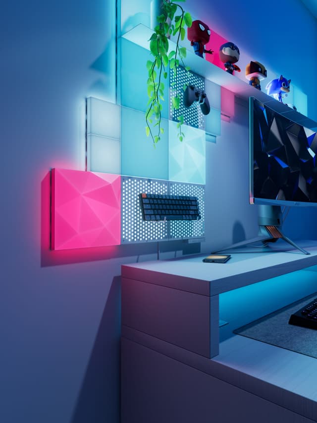 Nanoleaf Blocks struktureret kvadratisk tilføjelsessæt N8100E00-2TBS (2-pak)