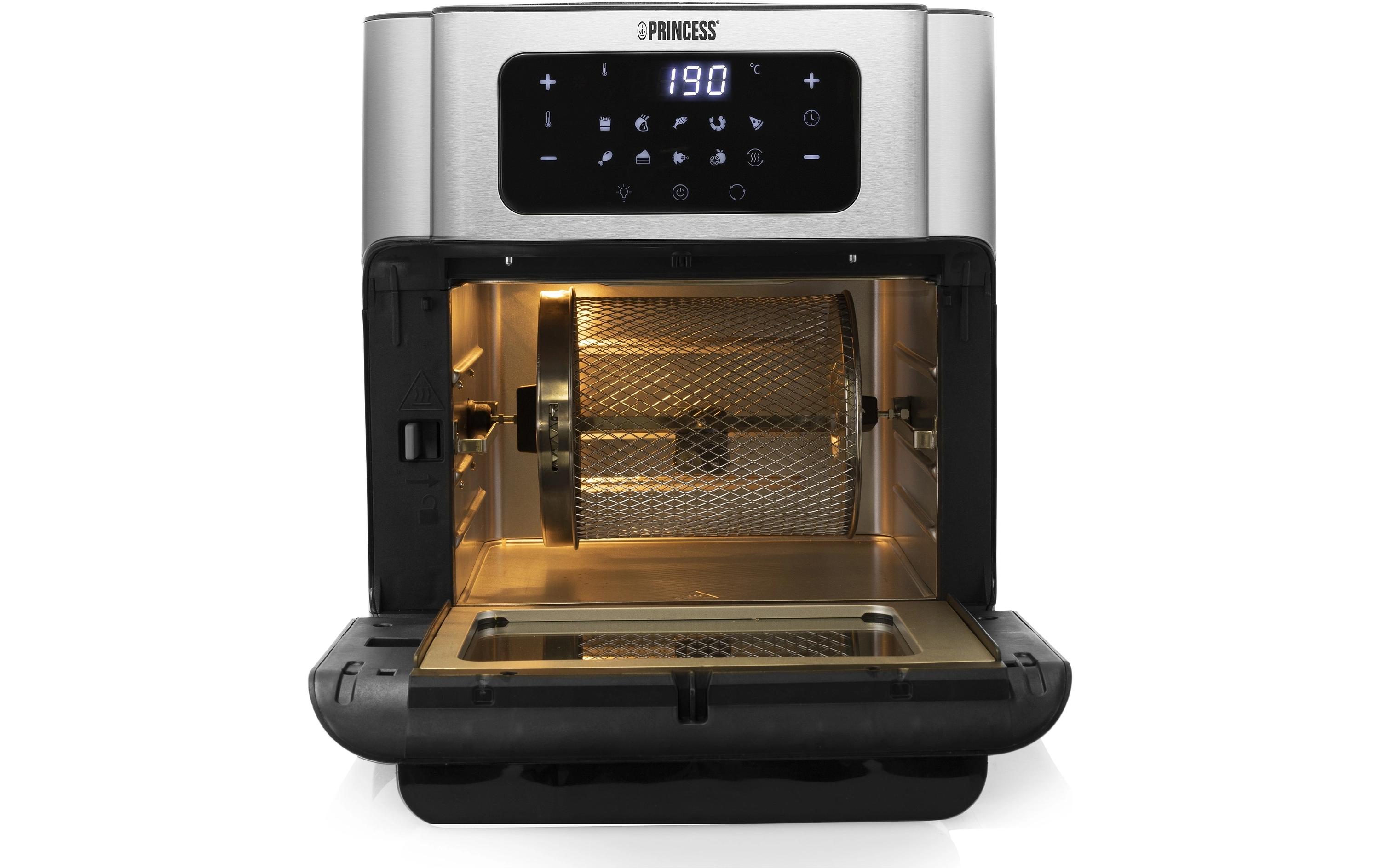 Heissluftofen mit Frittierfunktion 10 l, Schwarz<br>Heissluftfritteuse