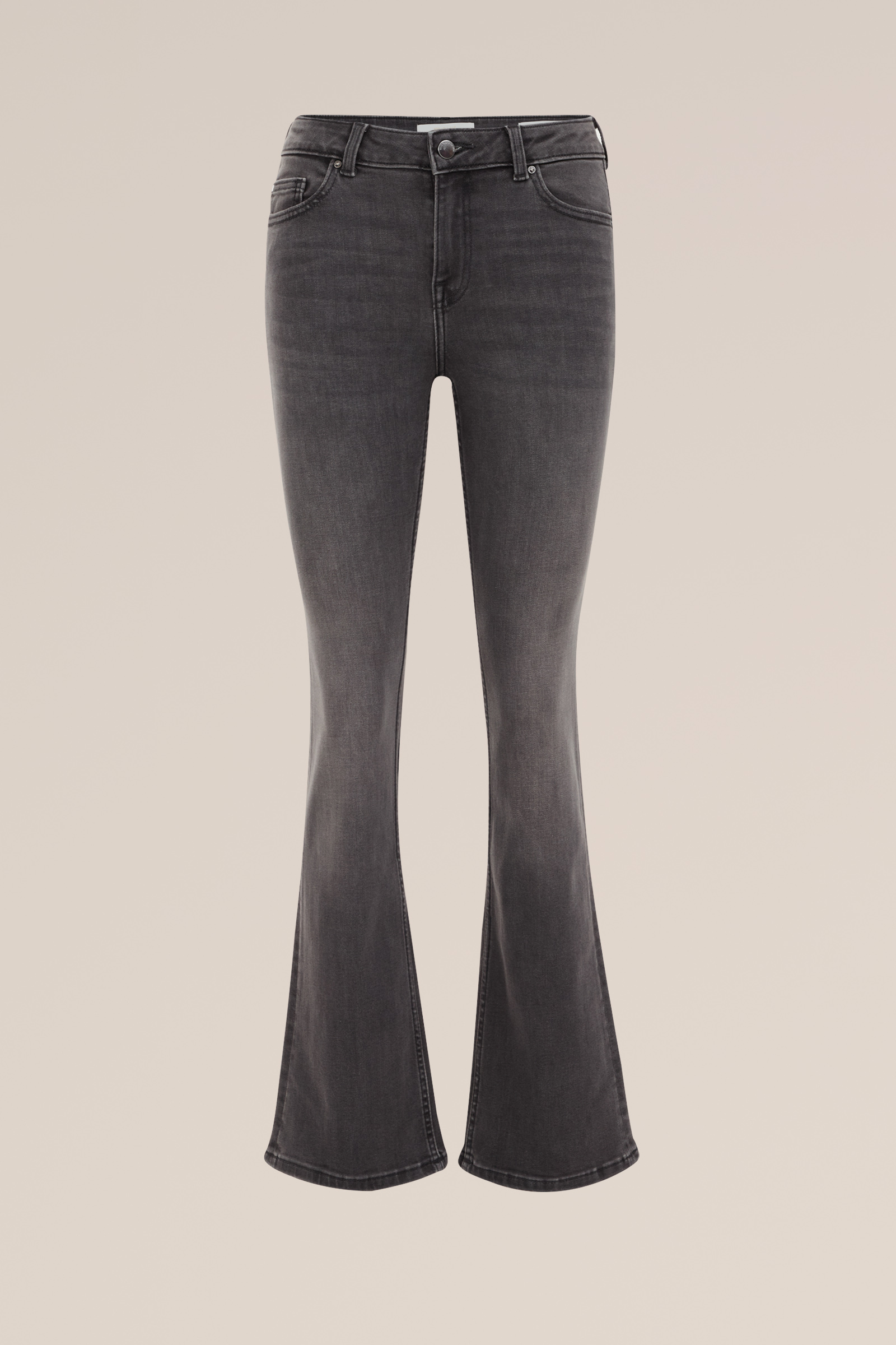 mid rise bootcut jeans met superstretch Blue Ridge Donkergrijs