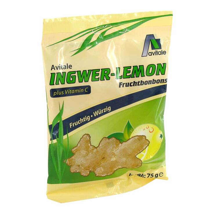 Ingwer Lemon Bonbons + Vitamin C, 75 g