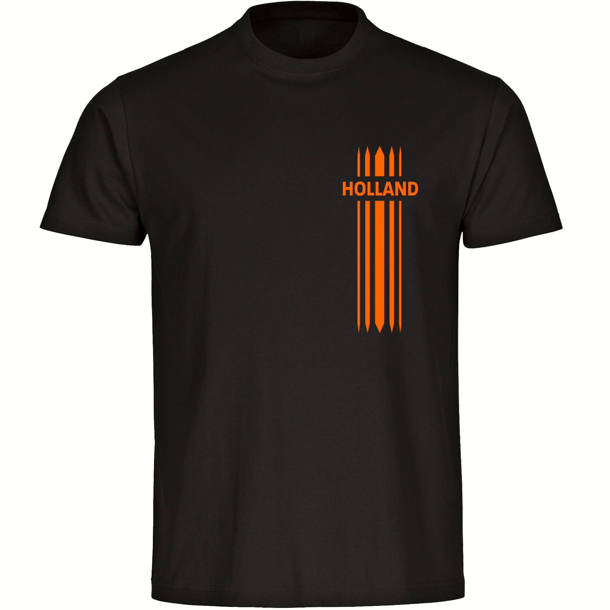 multifanshop® Kinder T-Shirt - Holland - Streifen - Druck orange