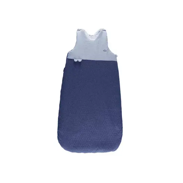 Manta de enrolar Candide ajustável, quentinha e acolchoada em malha jersey, 80-100cm, azul