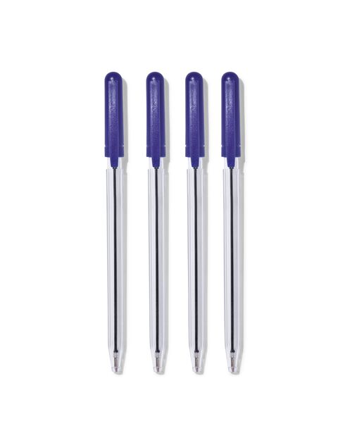 24 stylos à bille encre bleue