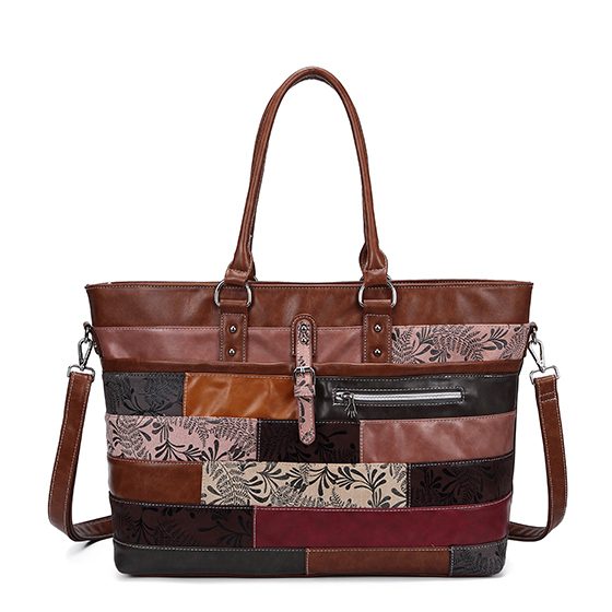 NoiNoi Rainbow Shopper/ Laptop bag Pink Multicolor