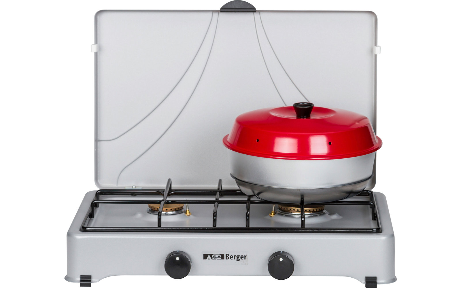 Omnia Campingbackofen Set 3-teilig inkl. Silikonbackform & Aufbackgitter
