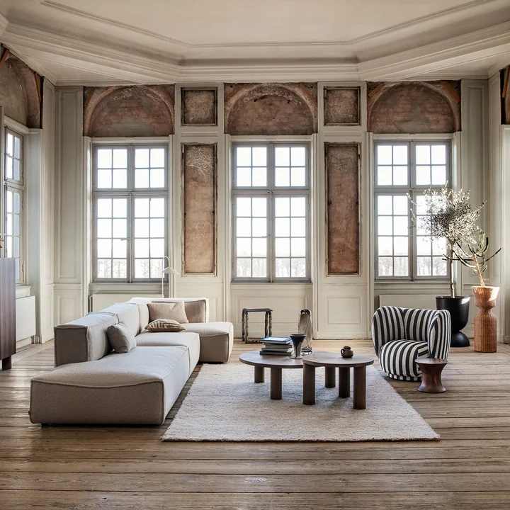 Ferm Living - Catena Modular 2-Sitzer, natur (Rich Linen)