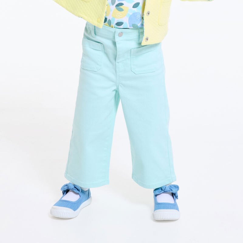 Pantalon large bleu bébé fille Bleu