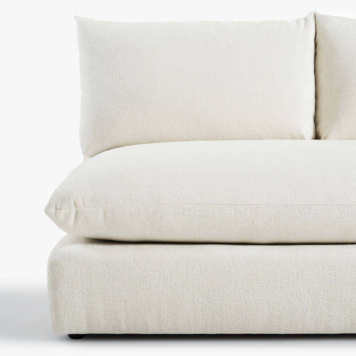 LA REDOUTE INTERIEURS<br>Sofá modular de 2 lugares. Veludo Malo texturizado