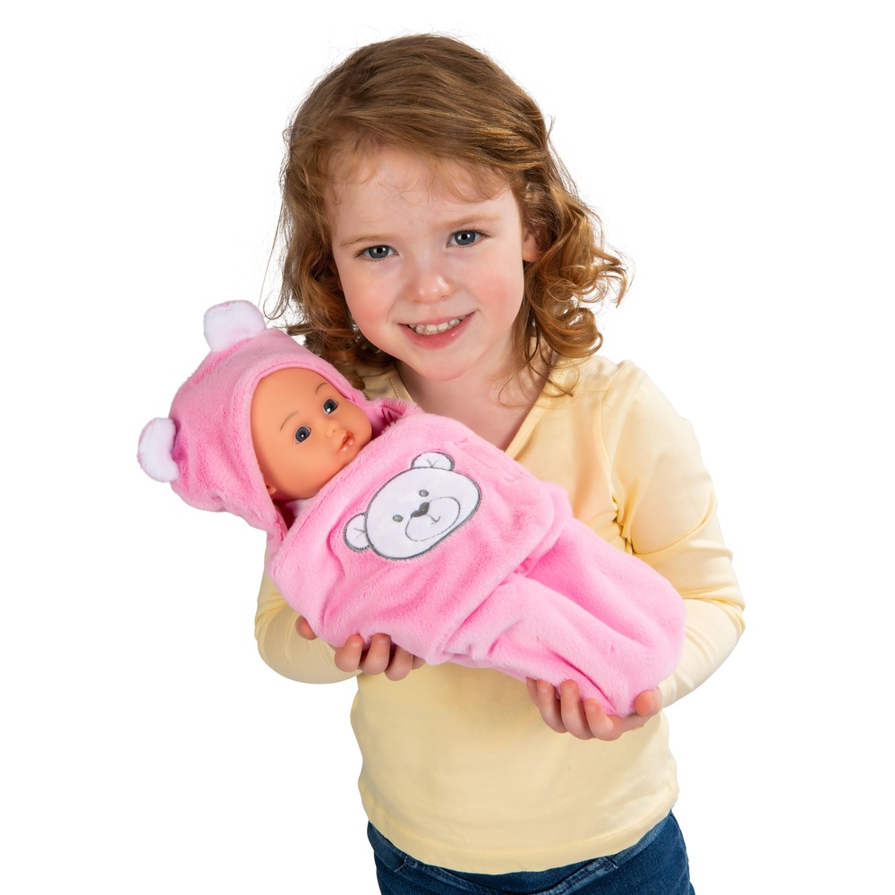 Kuschelige babyrosa Puppe