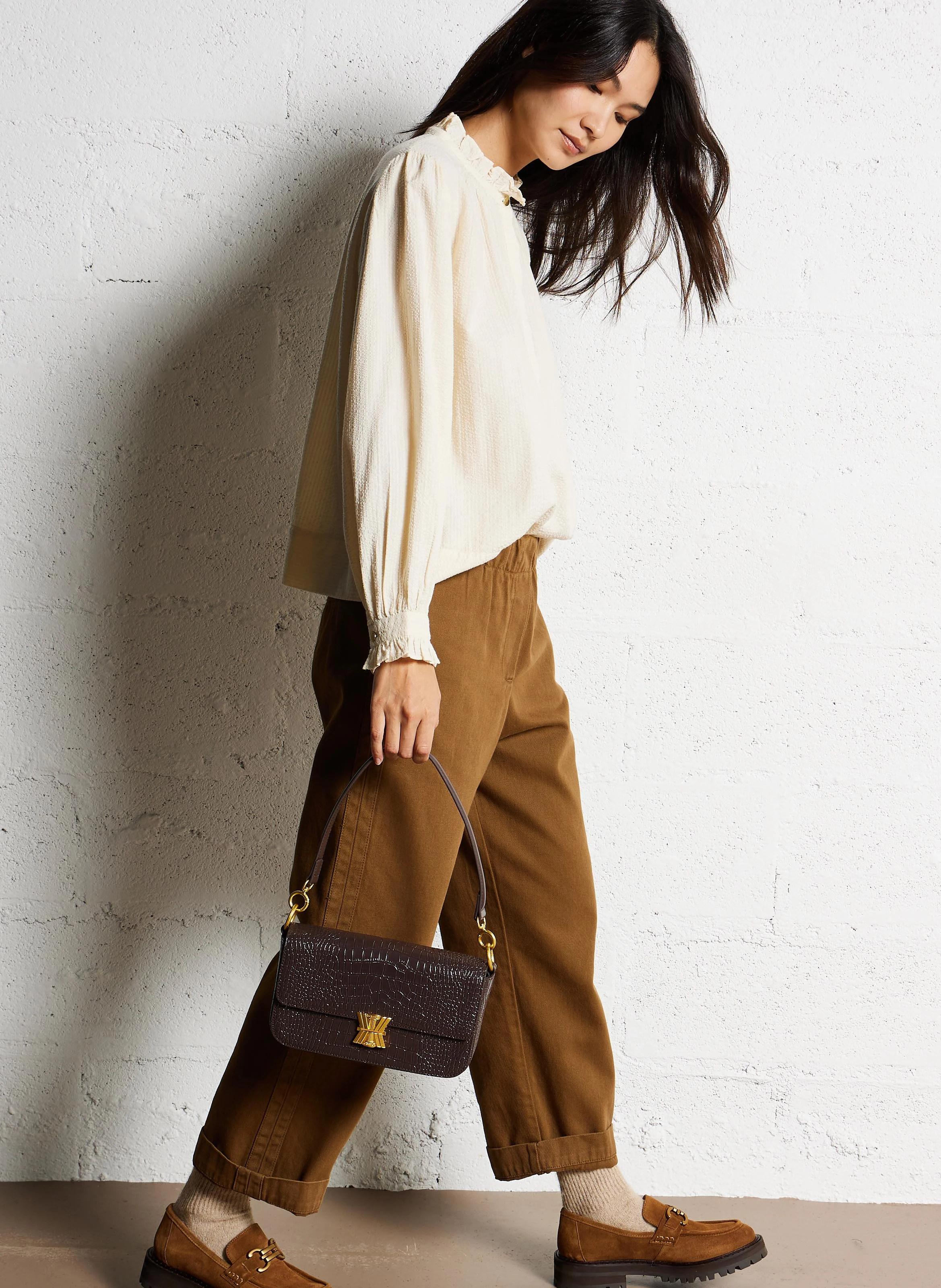 ALICE - Sac bandoulière en cuir| Marron