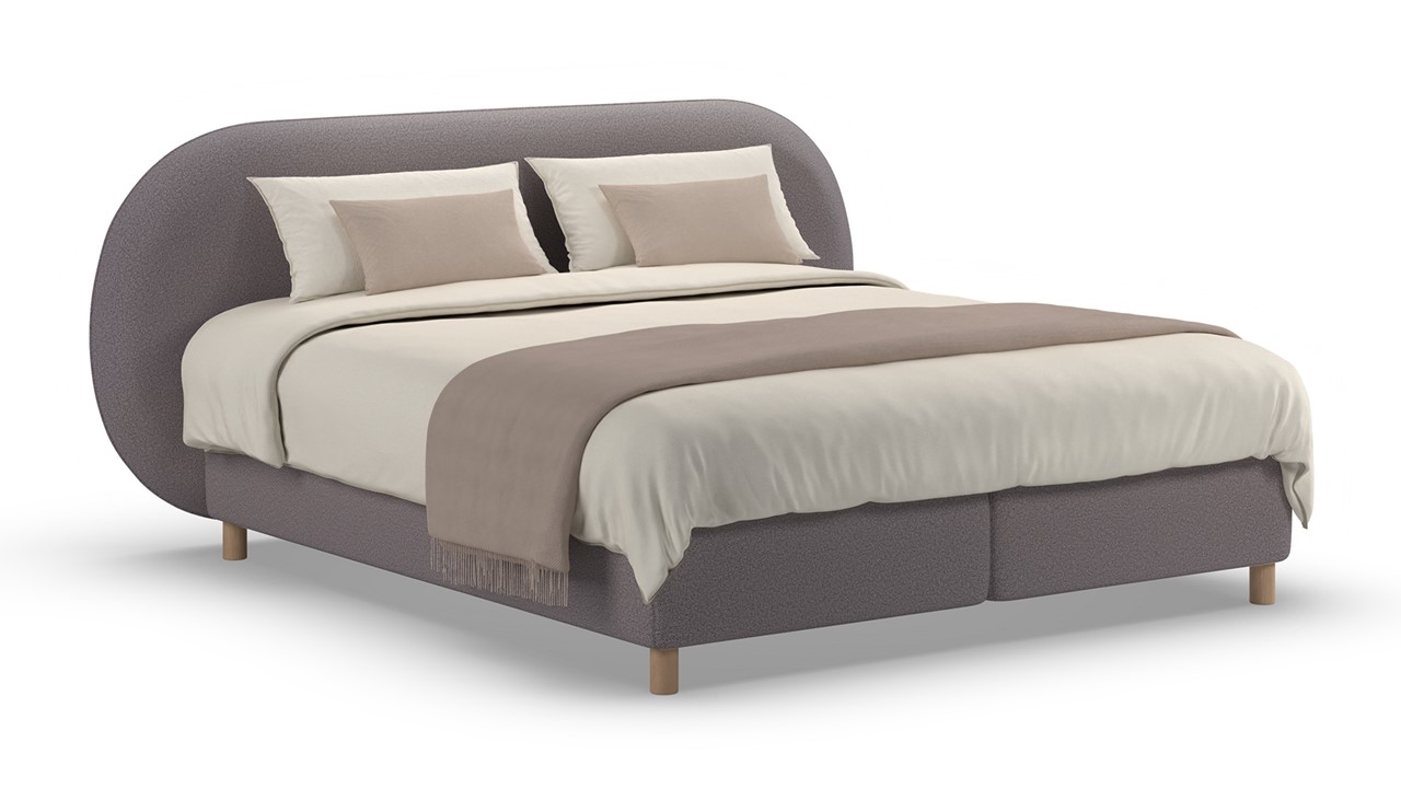 Boxspring Flow - Warm wool dark grey