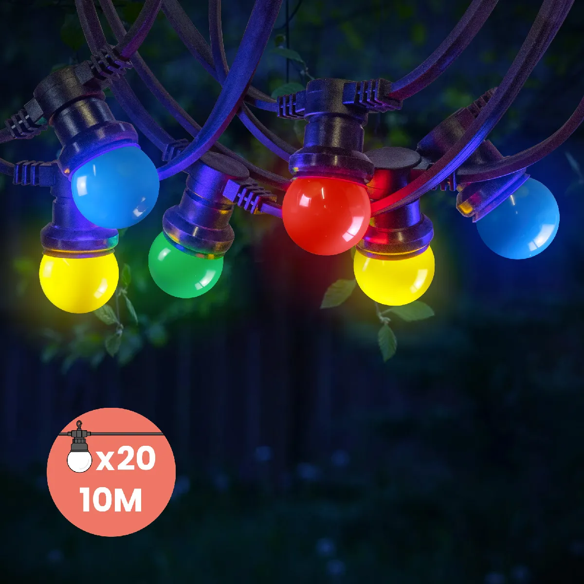 SkyLantern Guirlande Guinguette 10m - Multicolore