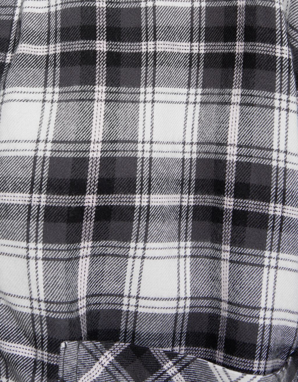 Camisa xadrez cropped de manga comprida