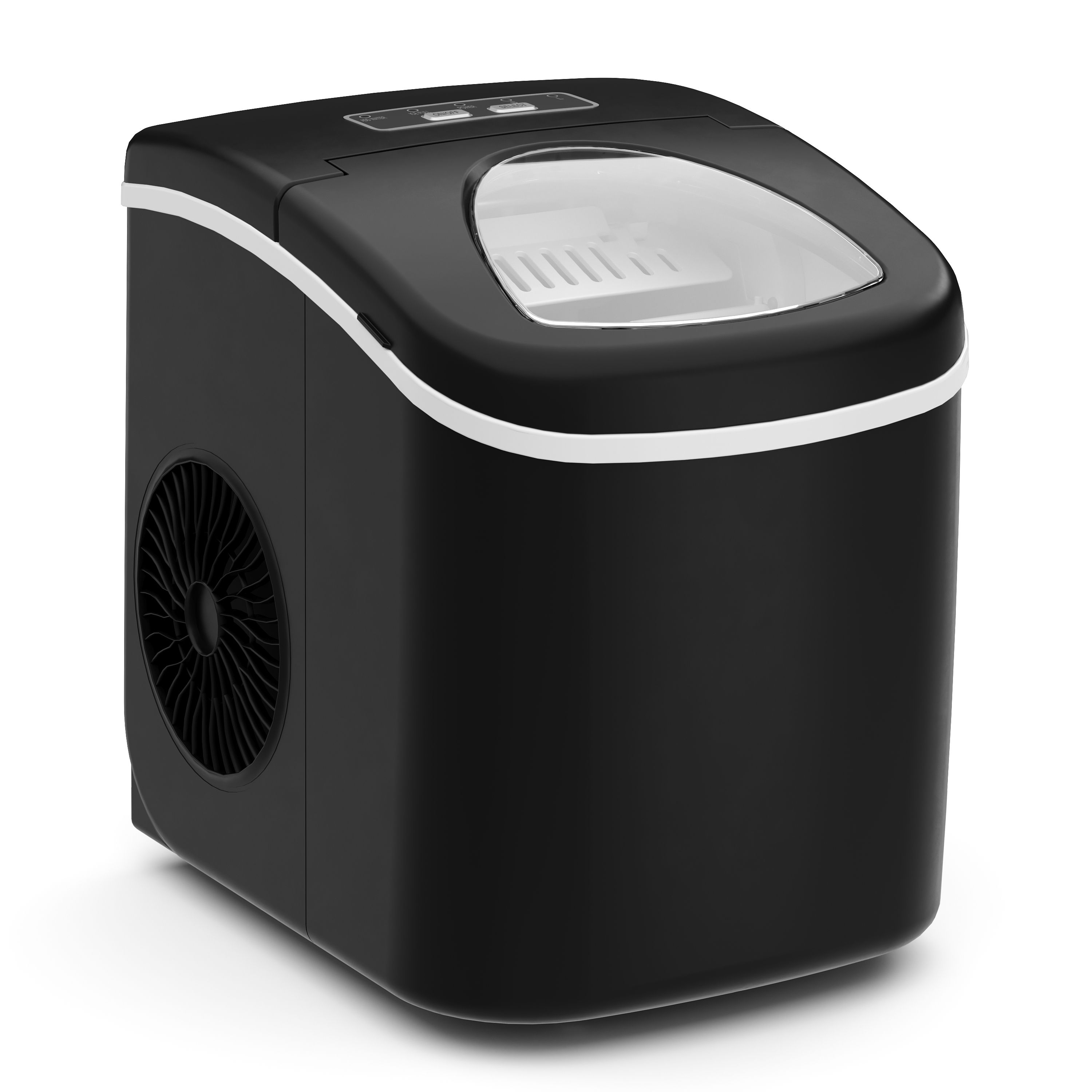 Eiswürfelmaschine schwarz 1.2L - 12 kg / 24 h