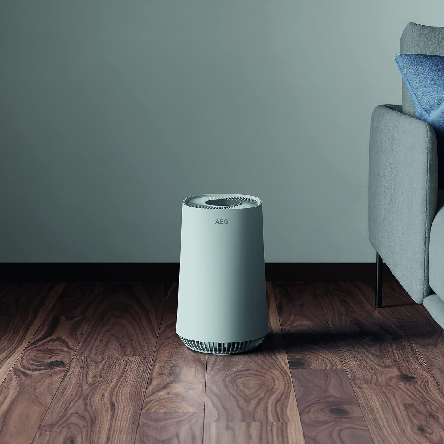 AEG AX31-201GY Luftreiniger (Antibakterieller Filter, Beseitigt 99,6% Bakterien aus der Luft, LED-Display, WiFi-App, Luftstrom bis zu 40 m², Automatikmodus, Silent 26dB) - Grau