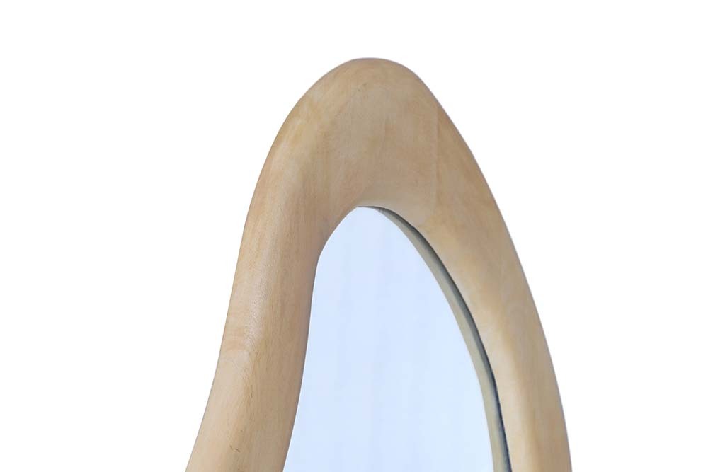 Massiver Wandspiegel ORGANIC 130cm creme Mangoholz flexibel aufhängbar