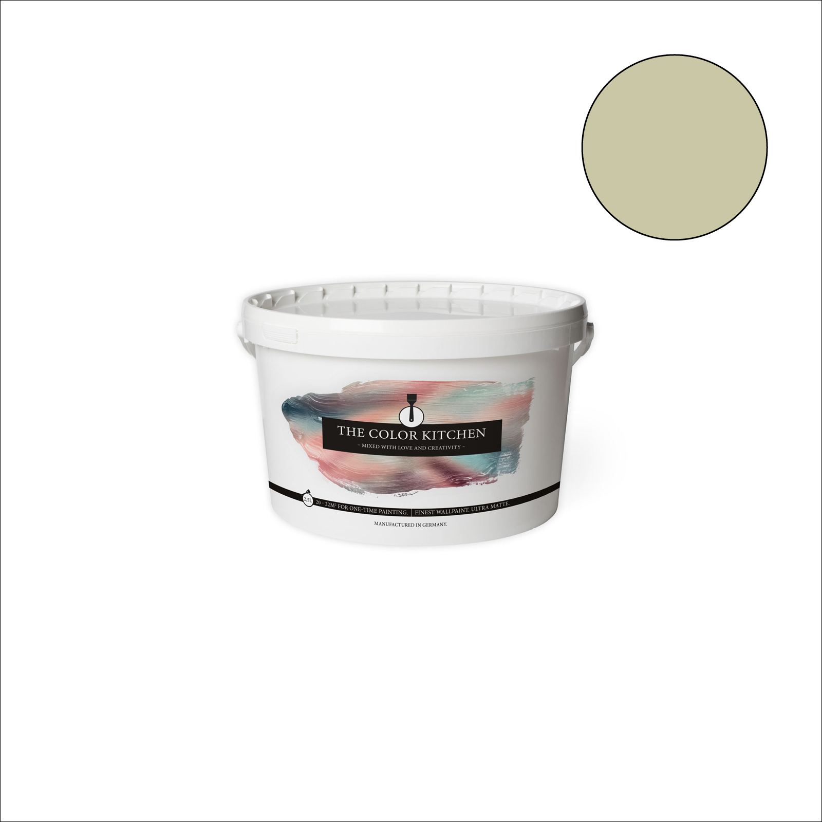 The Color Kitchen Wandfarbe Warm Wasabi - grün matt - 2,5 Liter