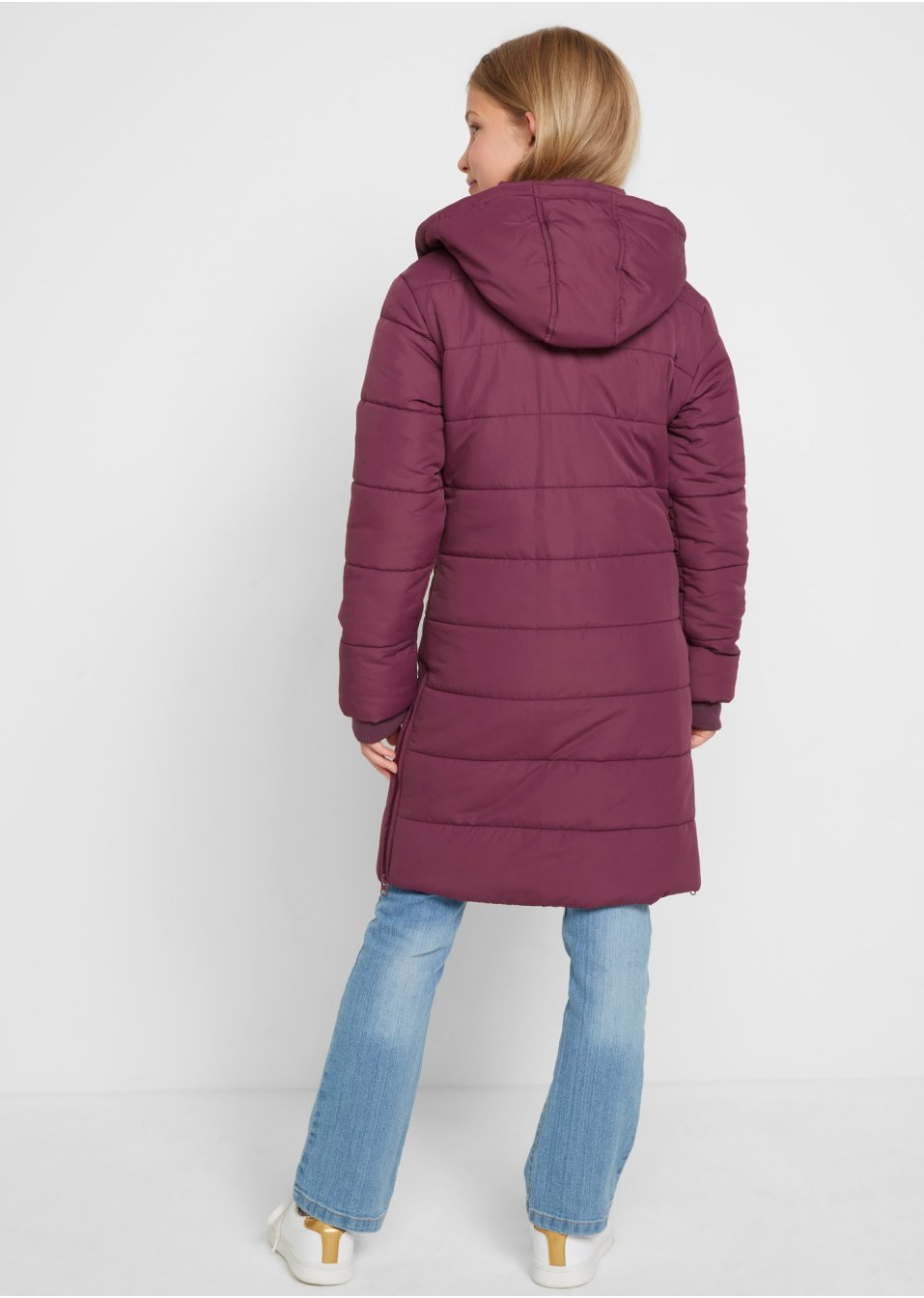 Veste matelassée fille avec capuche amovible