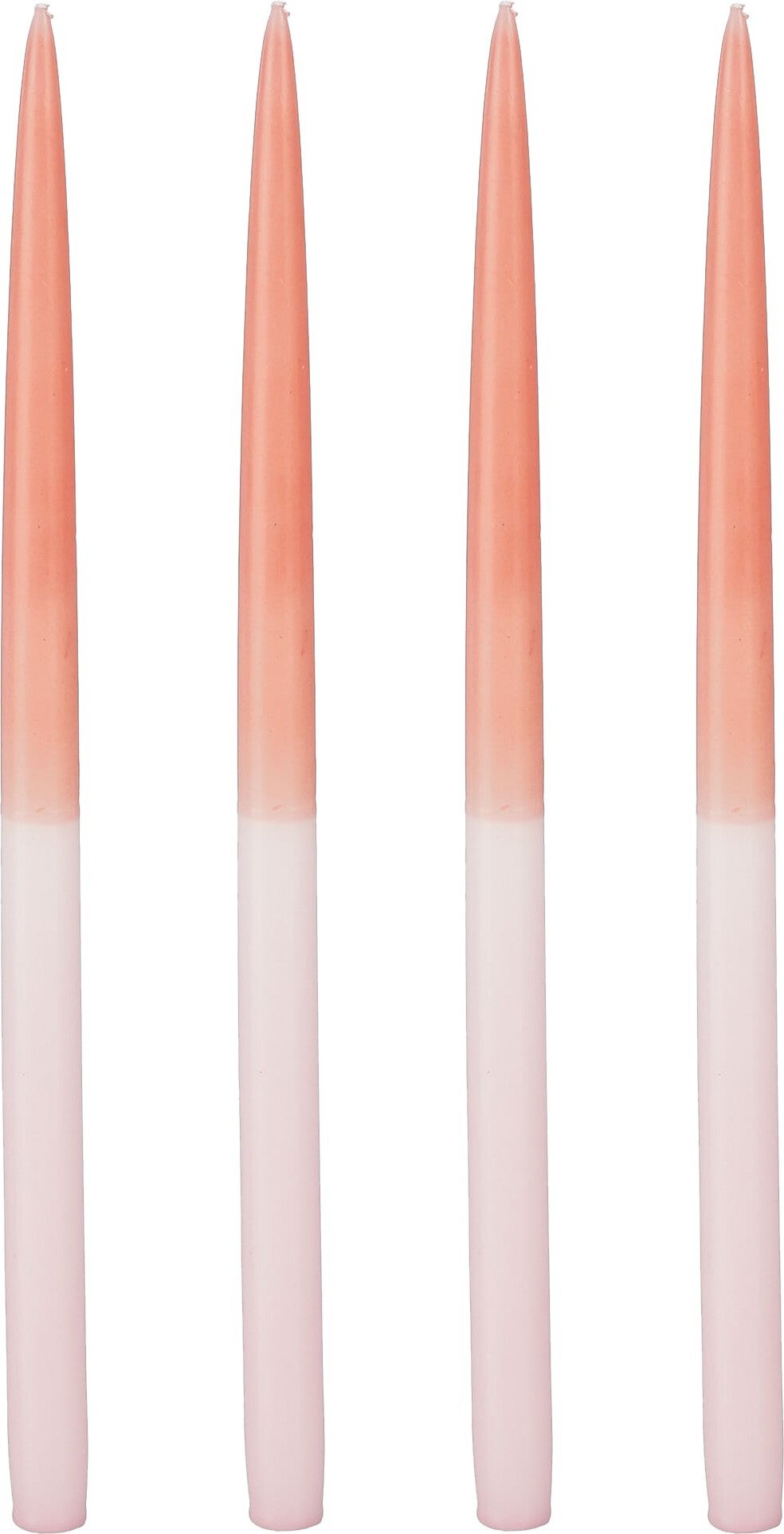 Mica Decorations dinerkaars Dip-dye roze 8 uur D 1,4 H 28 cm 4 stuks