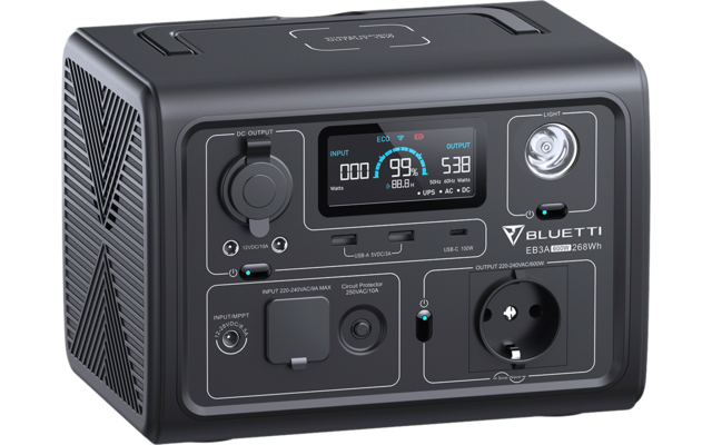 BLUETTI EB3A-Gray-EU tragbare Powerstation 600 W