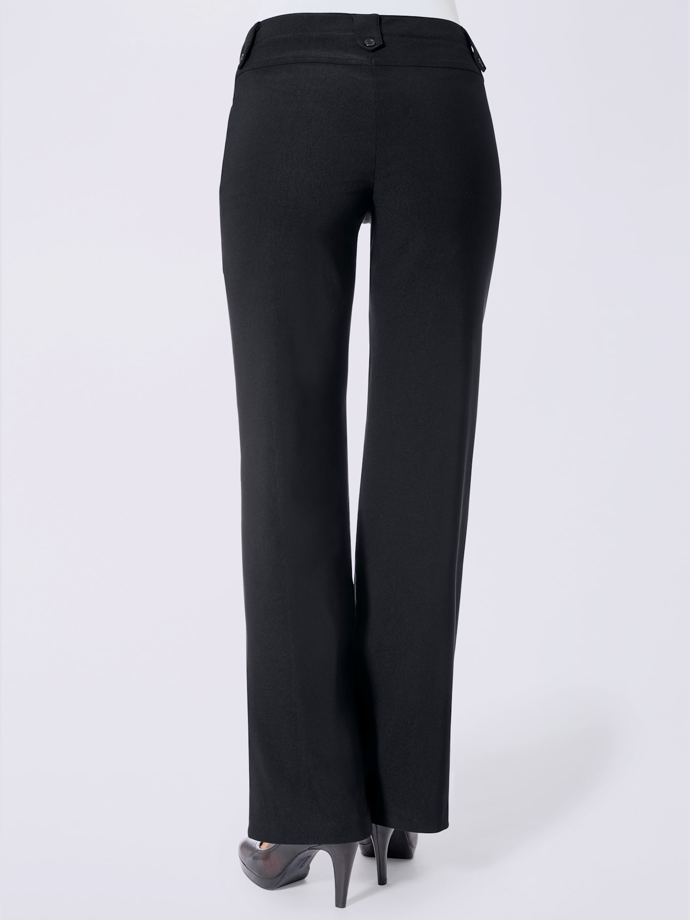 Pantalon coupe droite détails boutonnés