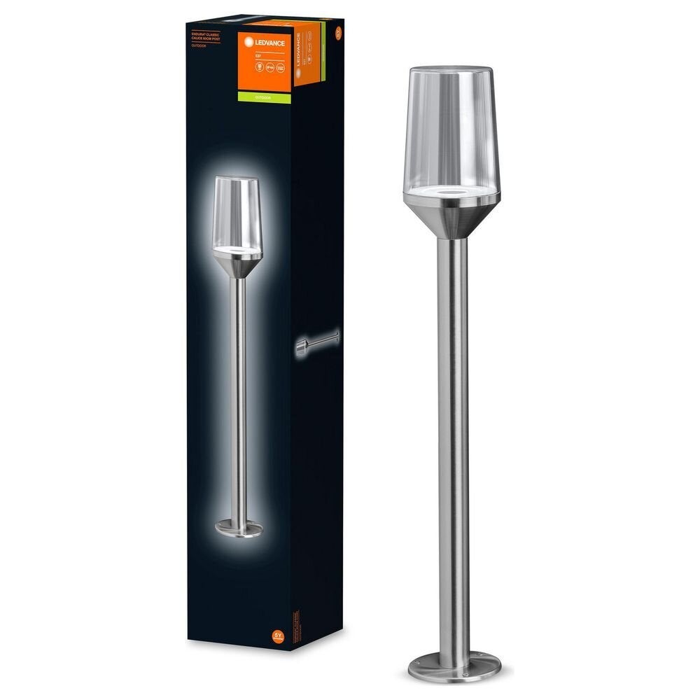 Endura tuinpadverlichting in zilver en transparant E27 IP44 800mm