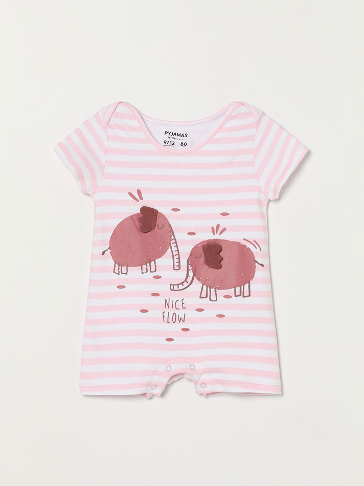 Pijama estampado - Rosa claro