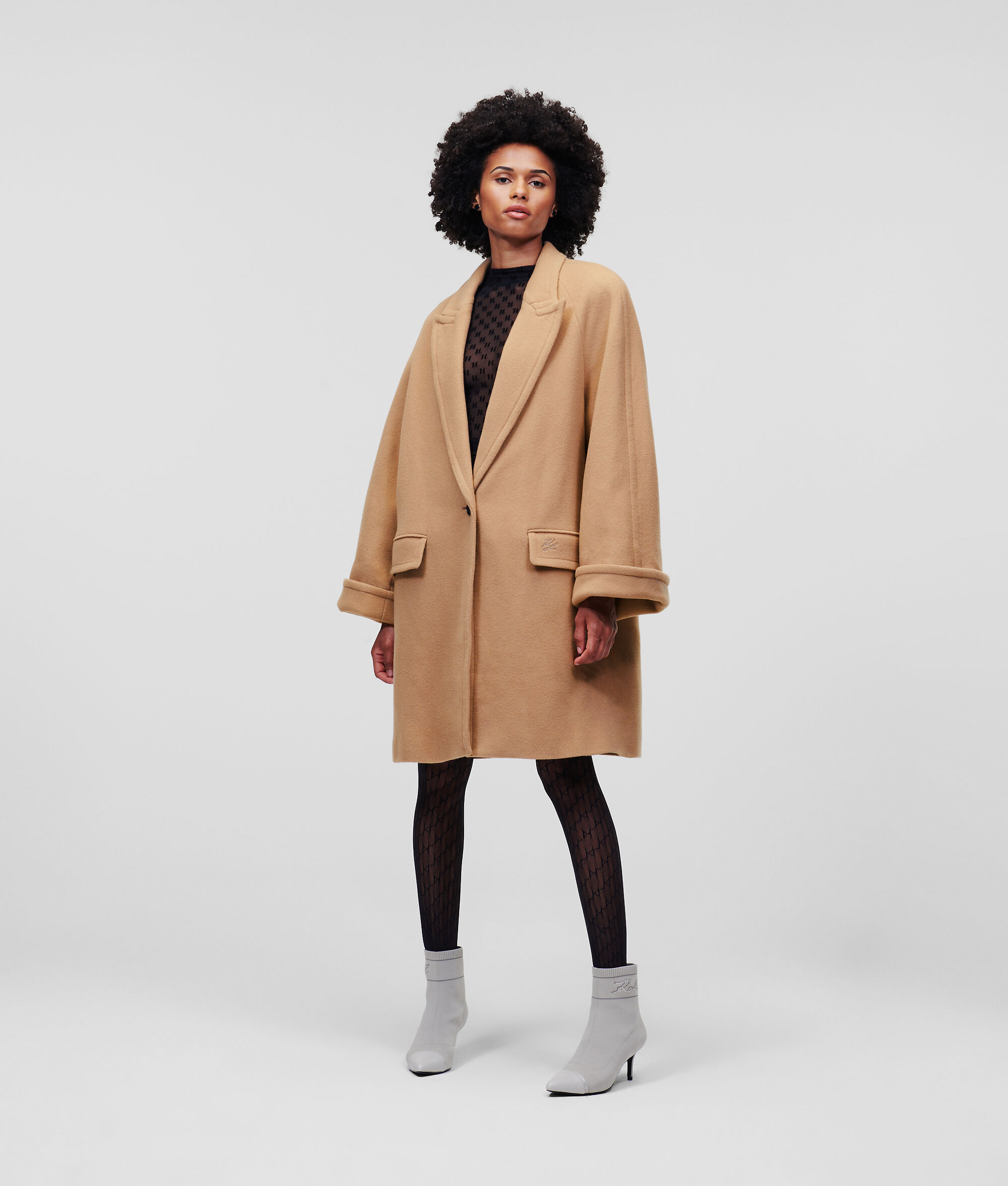 MANTEAU EN LAINE MÉLANGÉE