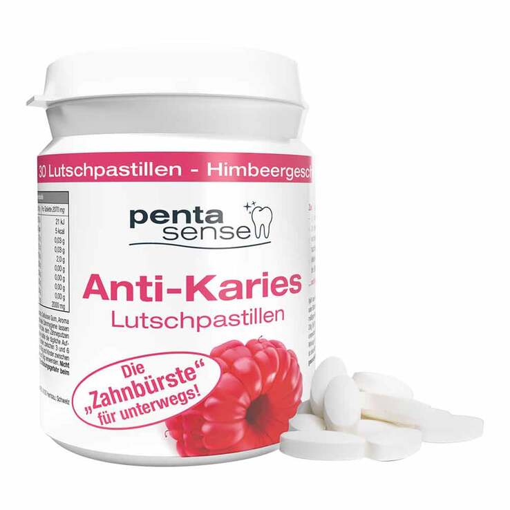 Penta-Sense Anti-Karies Lutschpastillen Himbeere, 30 St