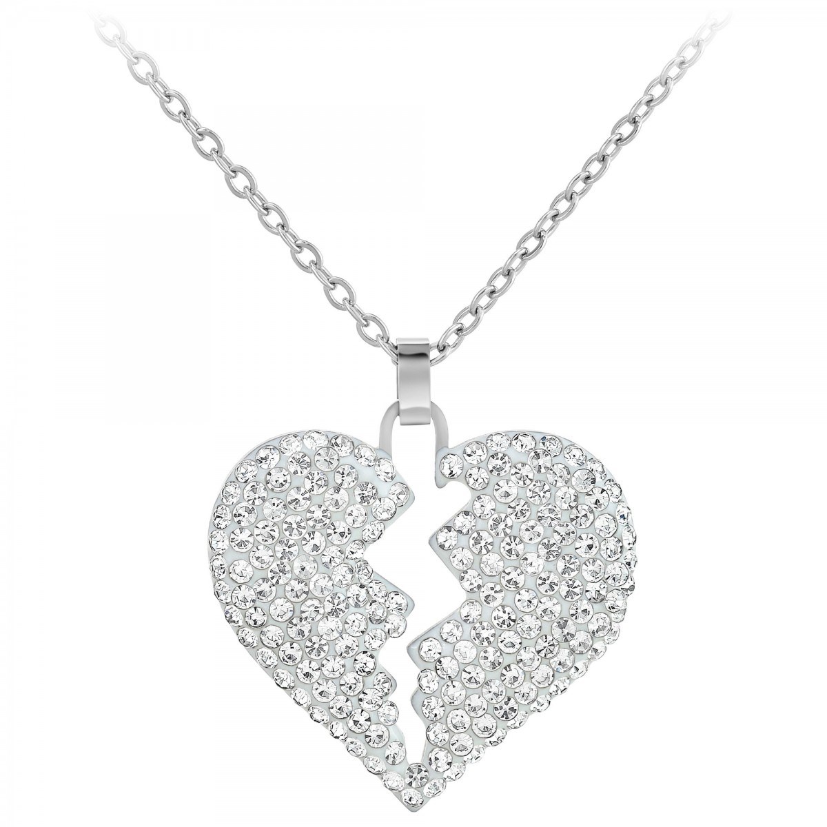 Collier coeur SC Crystal orné de Cristaux scintillants