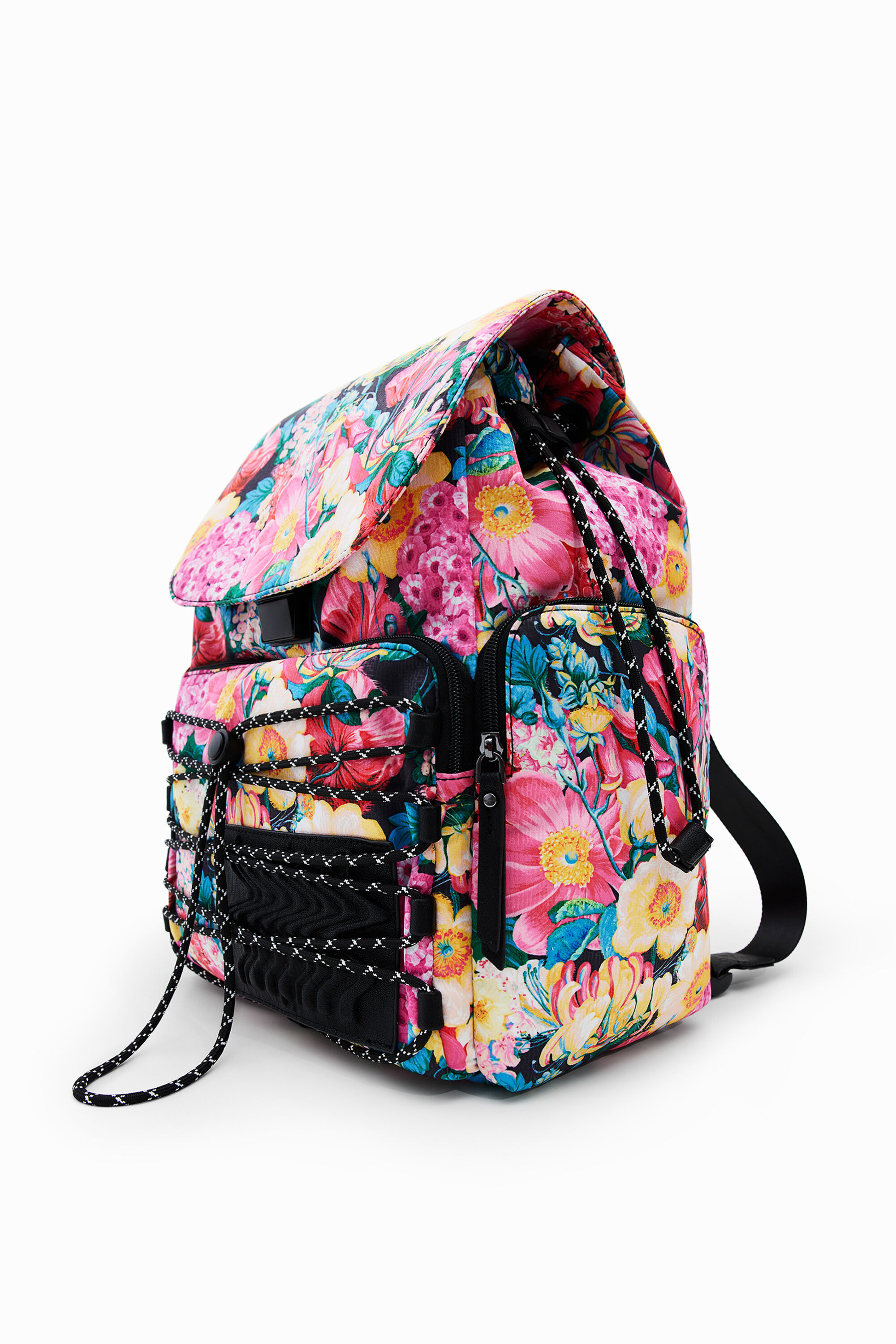 Grand sac à dos fleuri