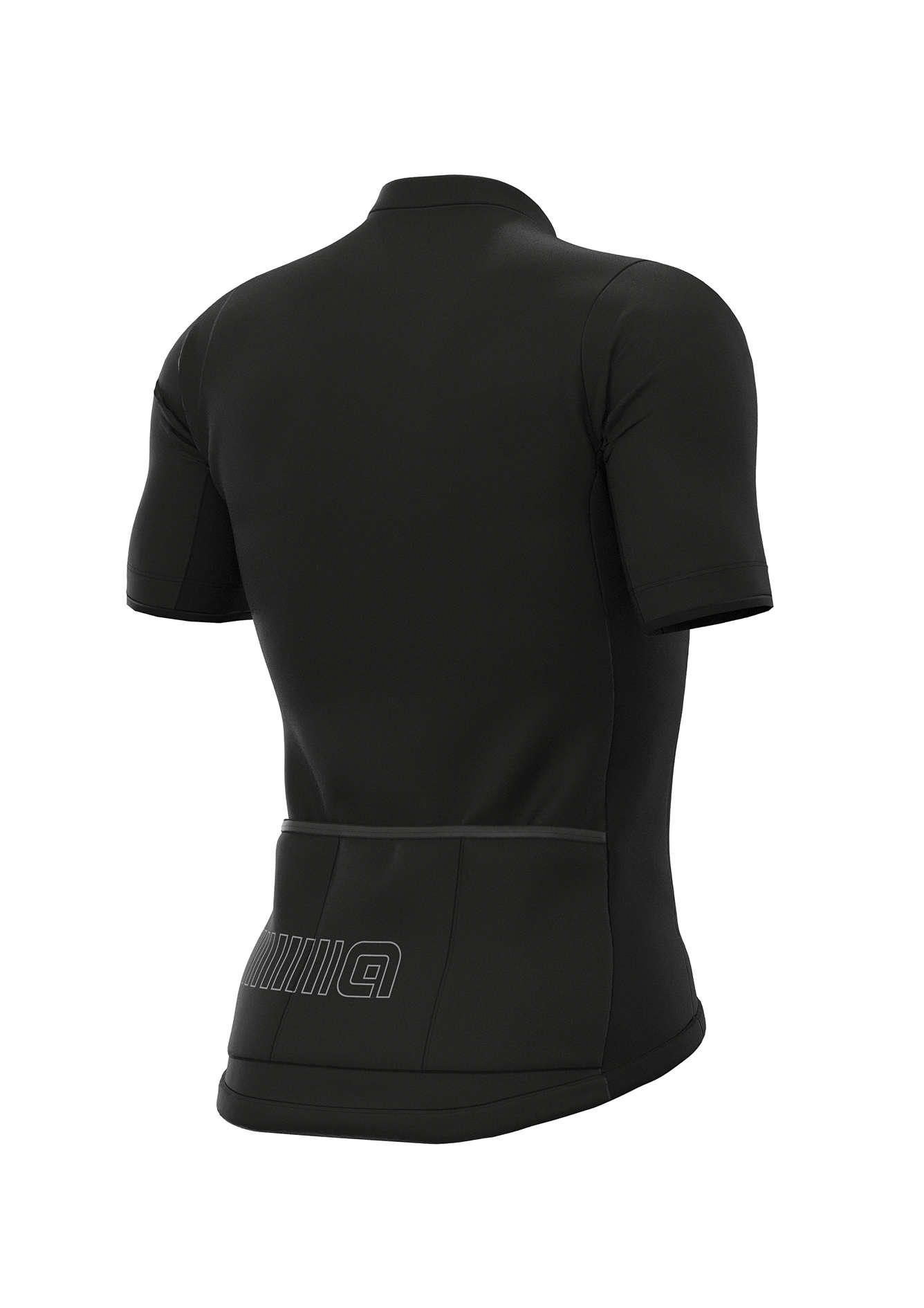 Ale Solid Color Block Fietsshirt Korte Mouwen Zwart Heren