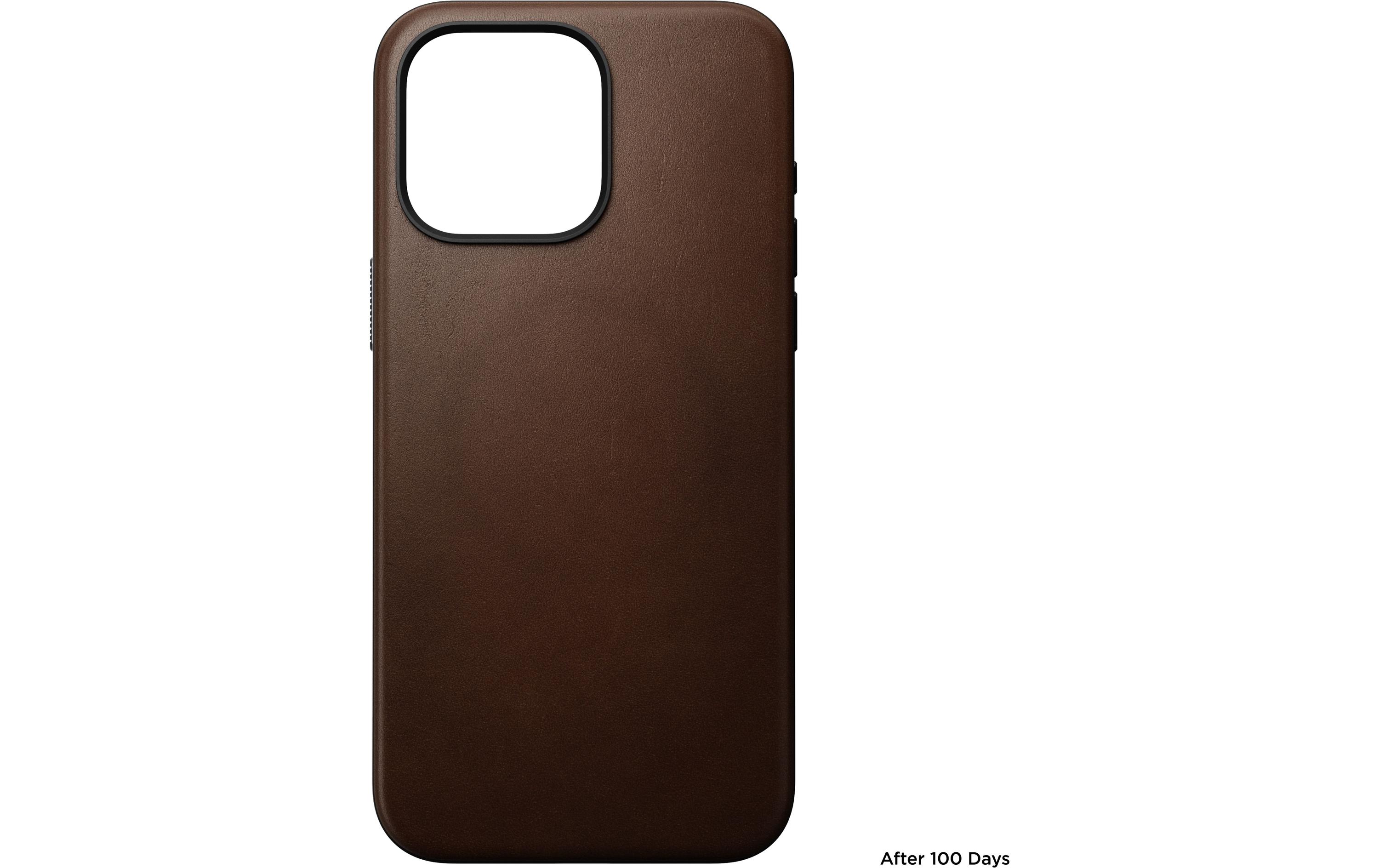 Back Cover Modern Leather iPhone 15 Pro Max BraunModerne Schutzhülle aus Leder für das Apple iPhone 15 Pro Max