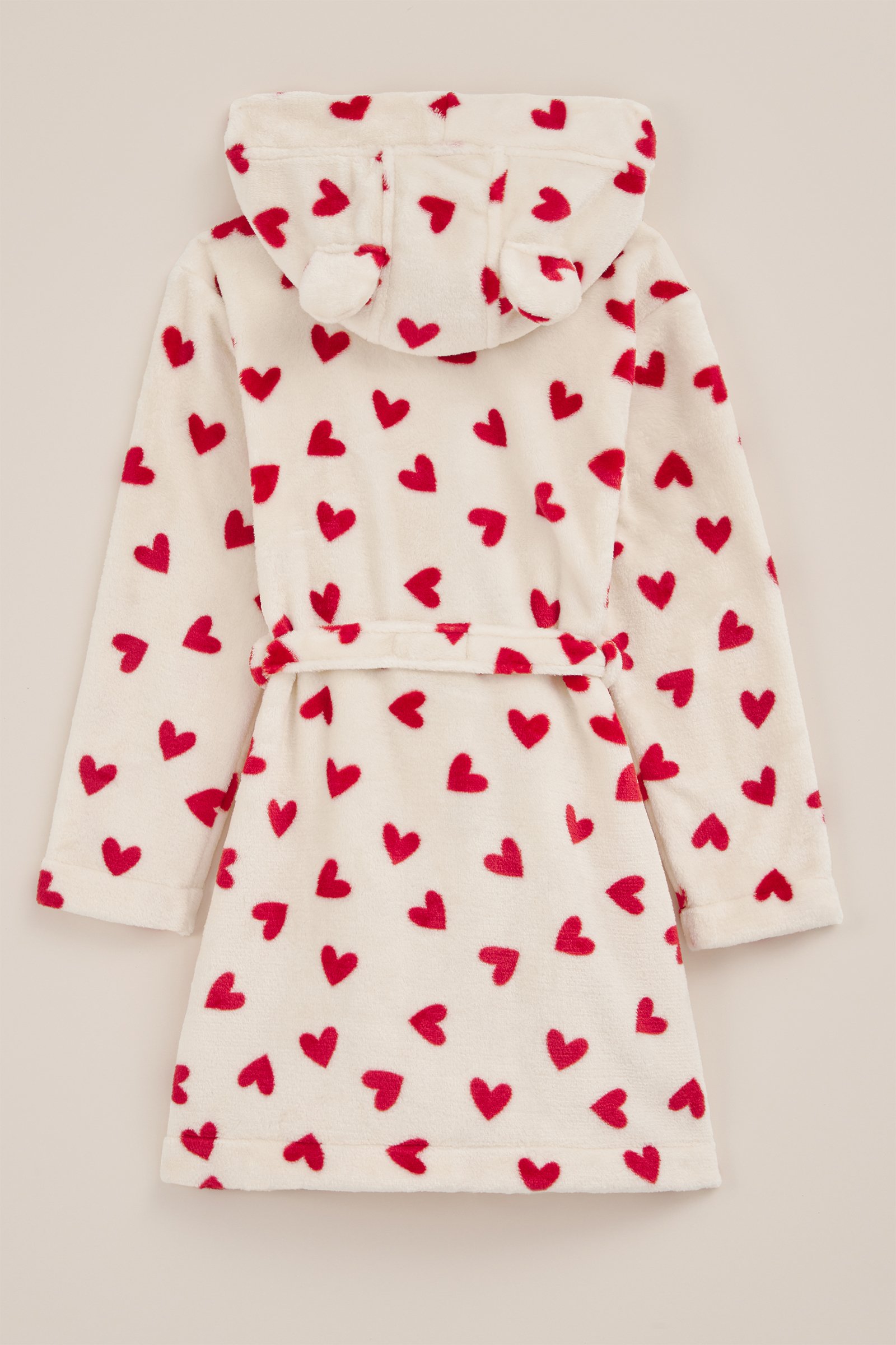 Meisjs badjas met dessin WE Fashion Gebroken wit