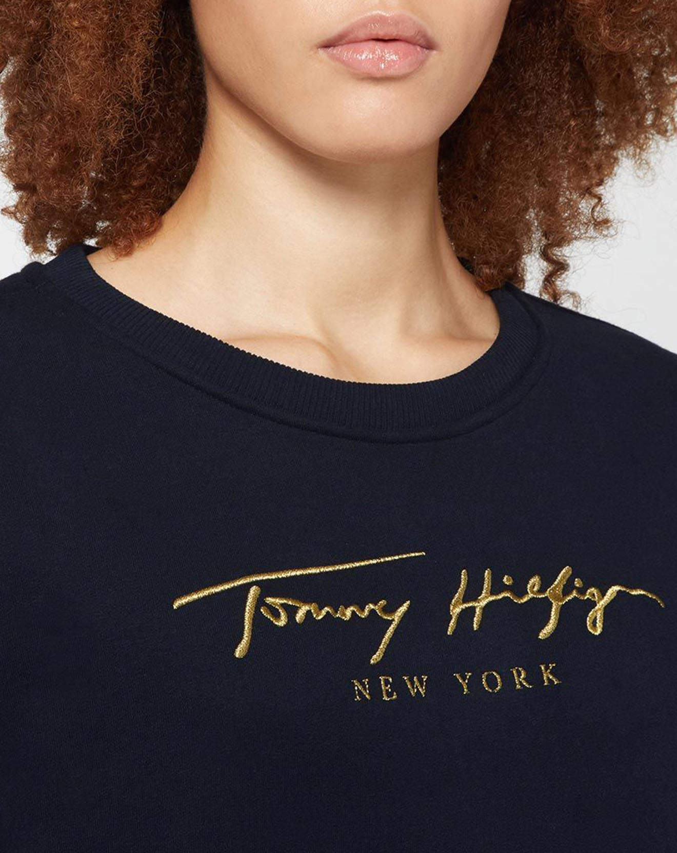 Tommy Hilfiger Sweat Fleece Gold Scriptbleu marine