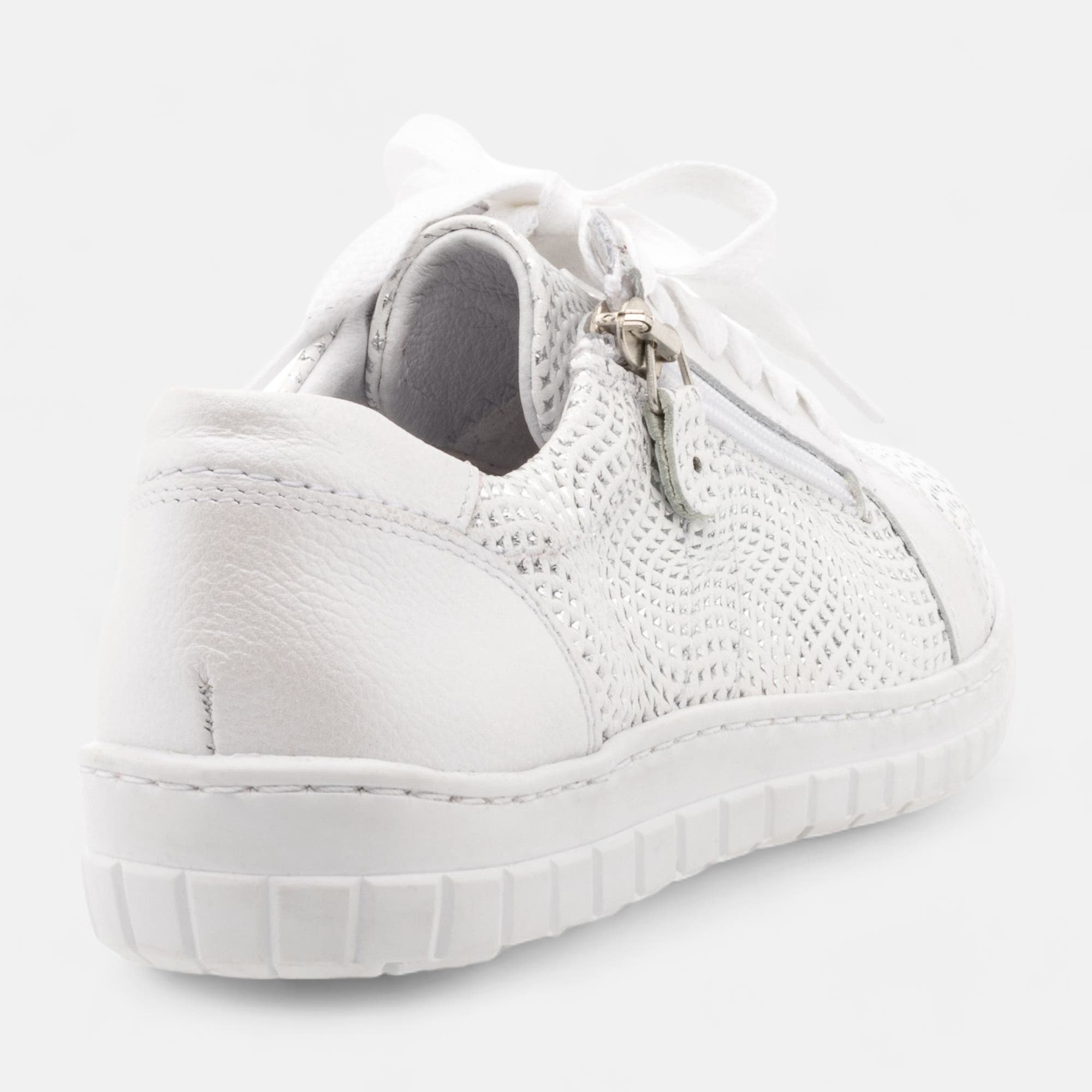 Derbies pieds sensibles Femme en cuir blanc