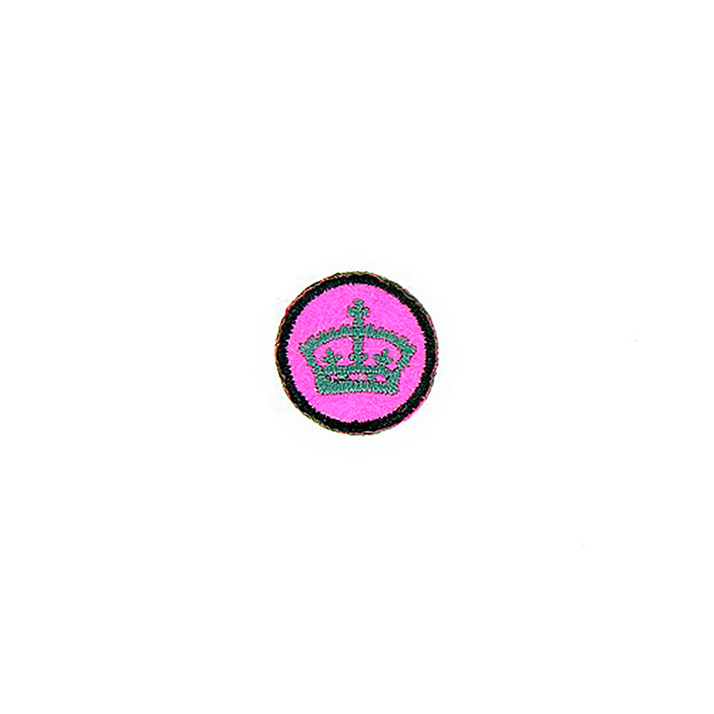 Ecusson thermocollant rond couronne