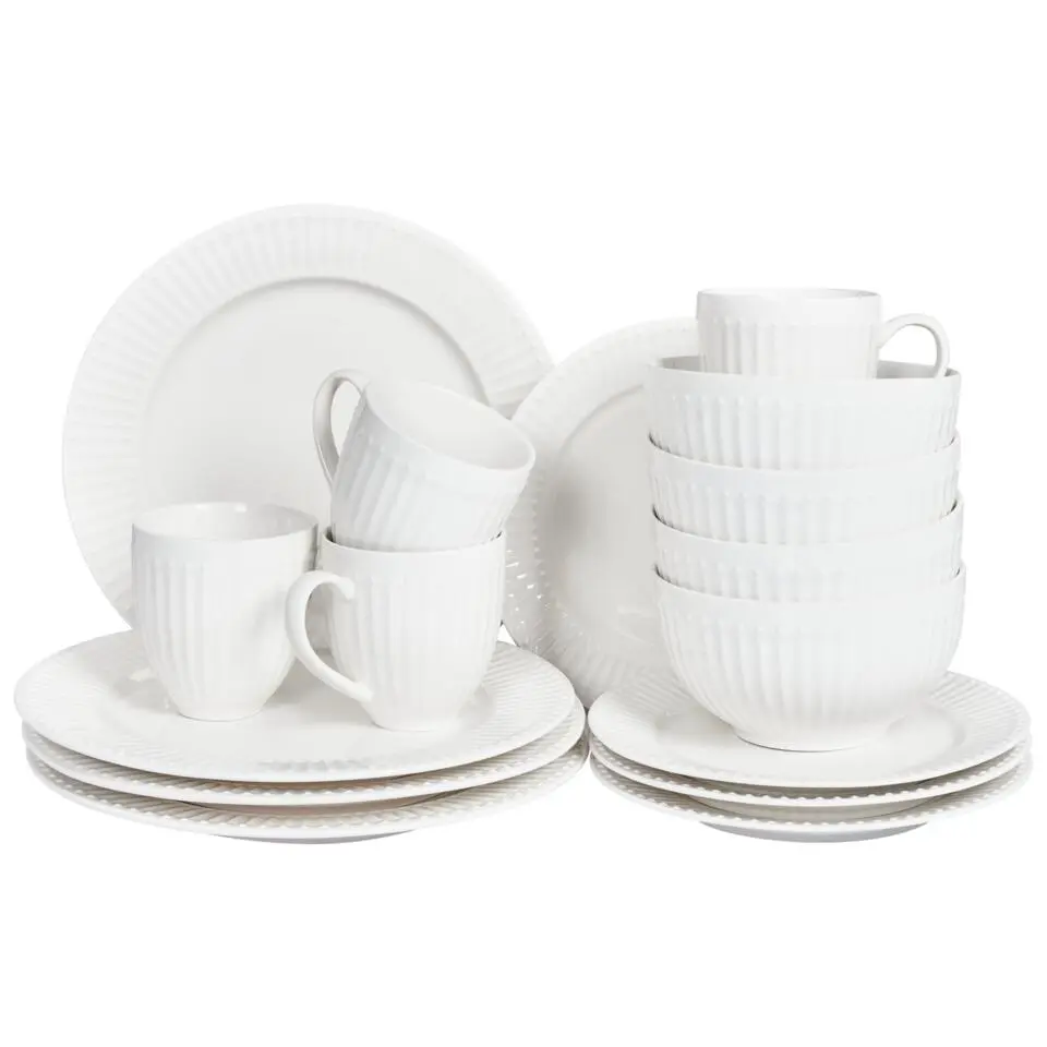 COWSLIP - Servies set van 16 - Wit - Porselein