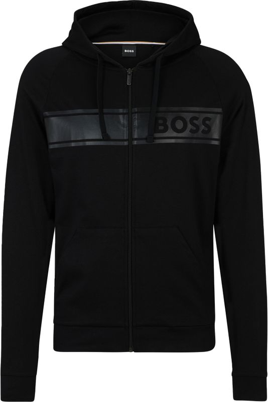 BOSS - Authentic Jacket - Heren Sweatvest - Zwart - Met Capuchon