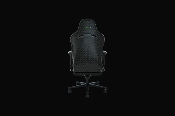 Razer Enki Pro - Spillestol - armstøtter - T-formet - vippe - drejeled - syntetisk læder, aluminium, stål, alcantara, højdensitets polyuretan støbt skum, elastomerisk polyuretan (EPU) - sort, grøn